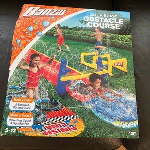 New - Aqua blast obstacle course outdoor water fun slide